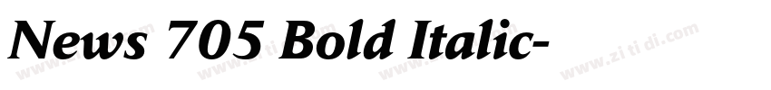 News 705 Bold Italic字体转换